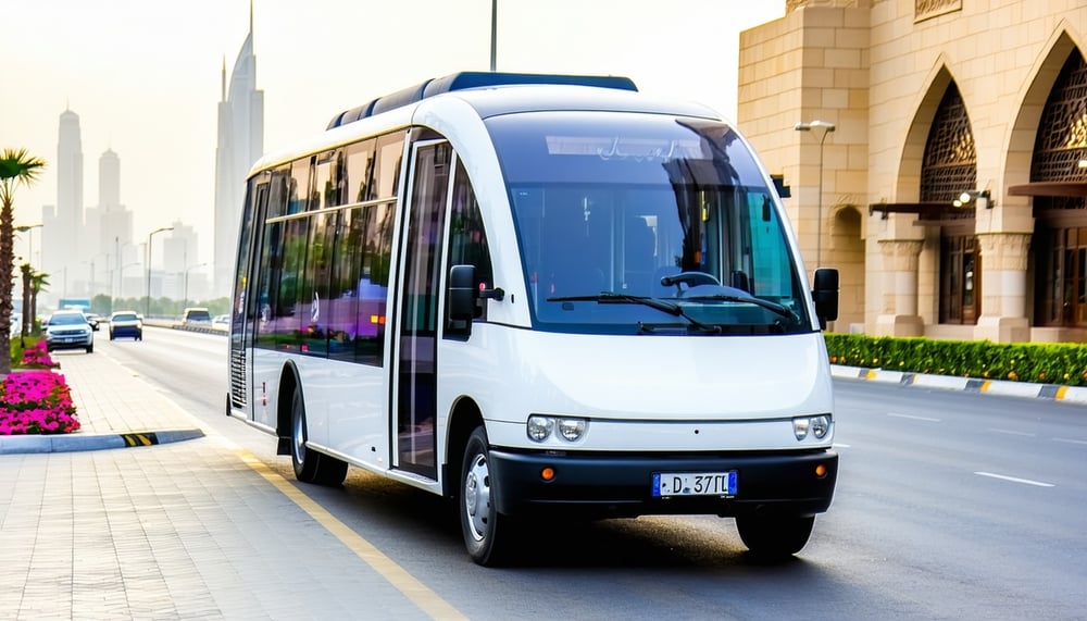 Modern Dubai transport service vehicle