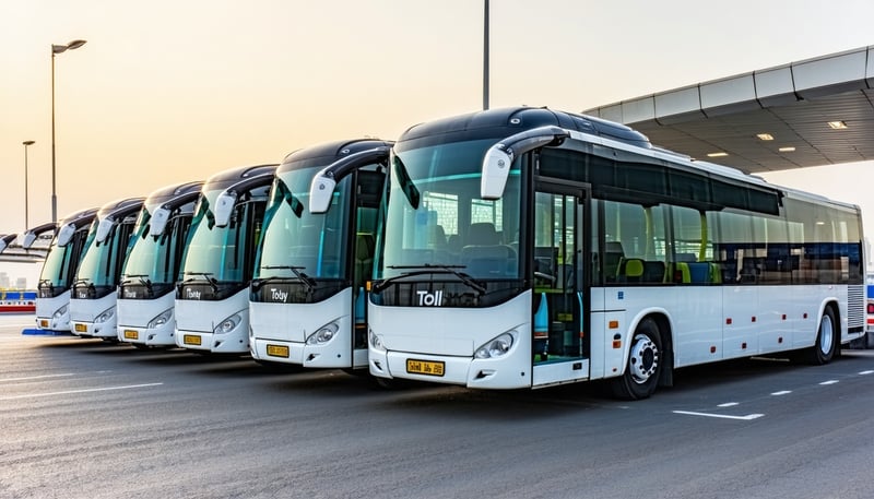 Modern vehicle fleet of Toll Way Travel operating in Dubai